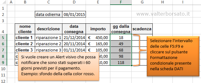 Excel: la formattazione condizionale per monitorare scadenze e pagamenti