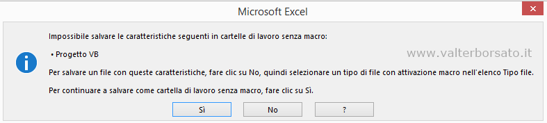 Macro Excel | Salvare file contenenti Macro