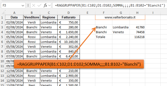 RAGGRUPPAPER: Filtrare i valori utilizzando l'argomento [filter_array]