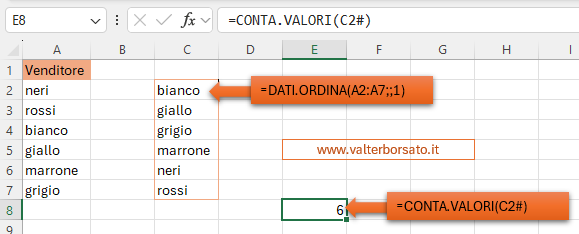 Operatore #  "operatore di intervallo di espansione" ("spill range" operator)