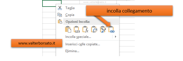 Copiare e incollare riferimenti esterni 