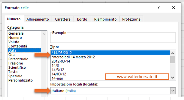 Excel: Formato data predefinito (Impostazioni regionali del formato data)