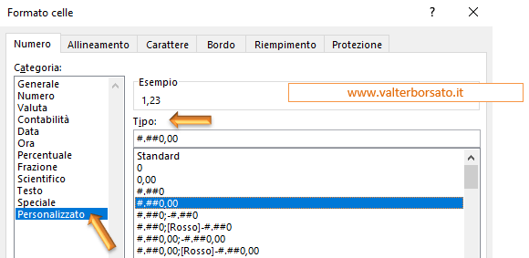 FORMATO NUMERICO PERSONALIZZATO: Come impostare un formato numerico personalizzato