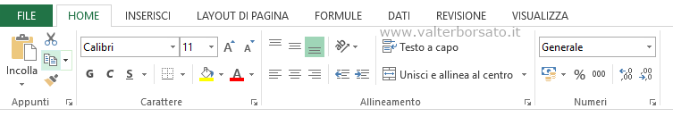 La Barra Multifunzione di Excel