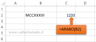 Excel: Numeri romani e Numeri arabi | Utilizzare la Funzione ARABO