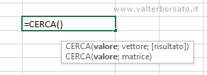 Excel: La Funzione CERCA | Le due diverse forme della Funzione Cerca